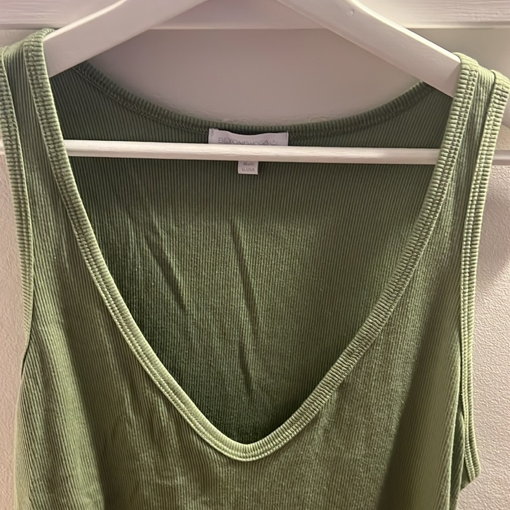 Green V-Neck Women's Top - Picture 3 of 5
